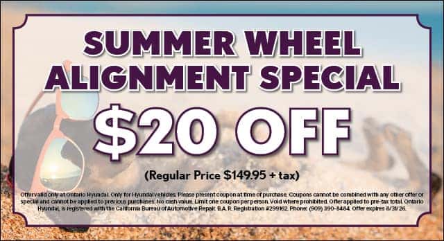 SUMMER wheel alignment special $20 off