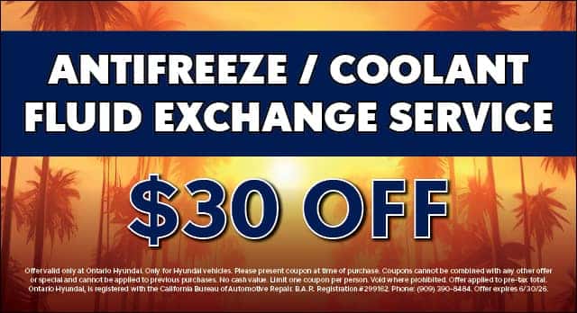 antifreeze/coolant fuid exchange service $30 off