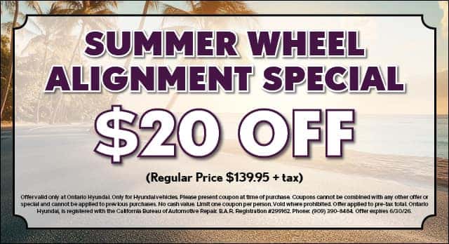 SUMMER wheel alignment special $20 off