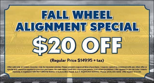 fall wheel alignment $20 off
