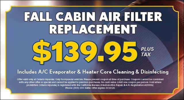 fall cabin and engine air filter $139.99.00
