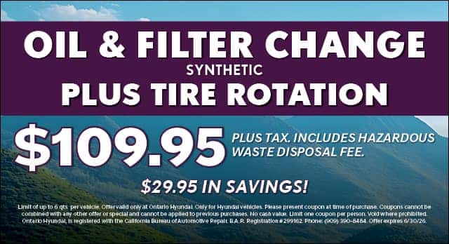 oil and filter change plus tire rotation $109.95 Plus tax