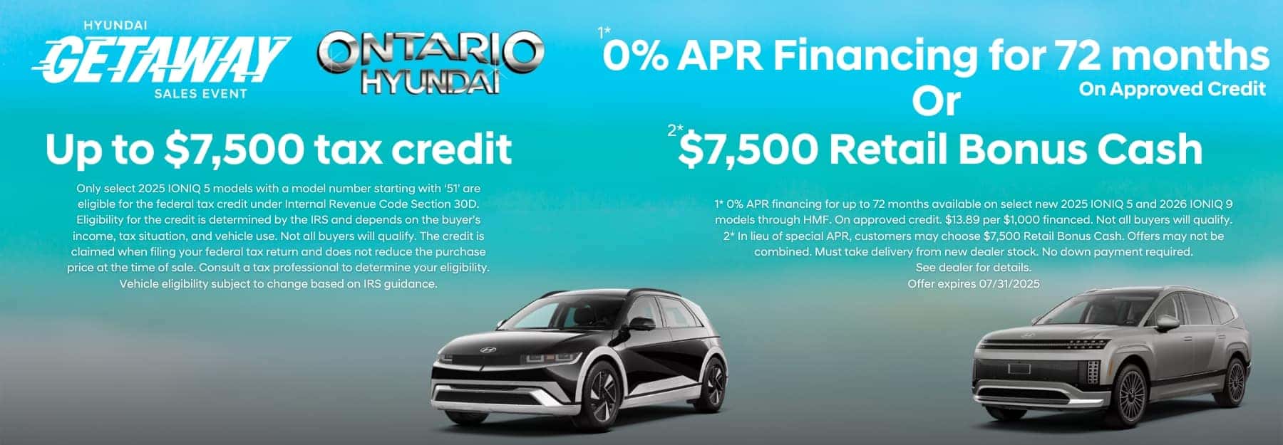 July ioniq 5 and 9 Offer
