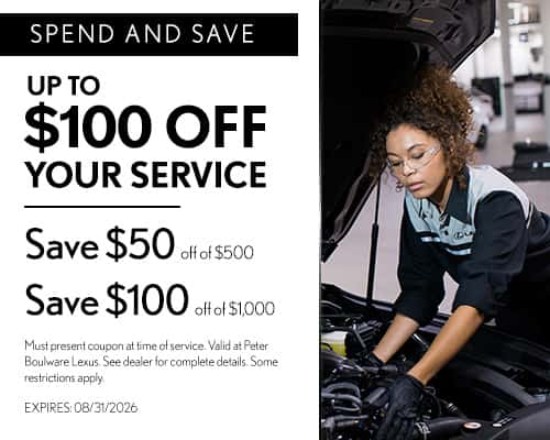 Up to $100 off your service coupon
