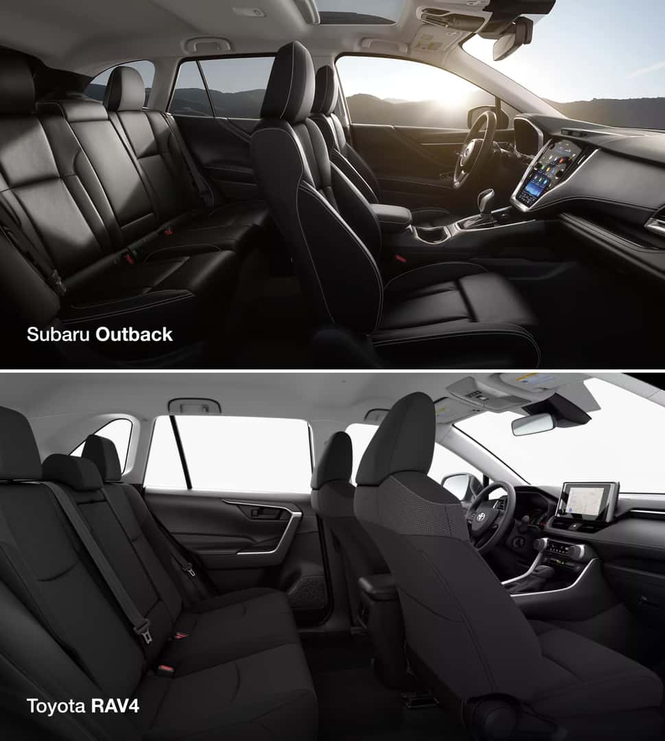 2025 Subaru Outback vs. 2025 Toyota RAV4 Interior and Features