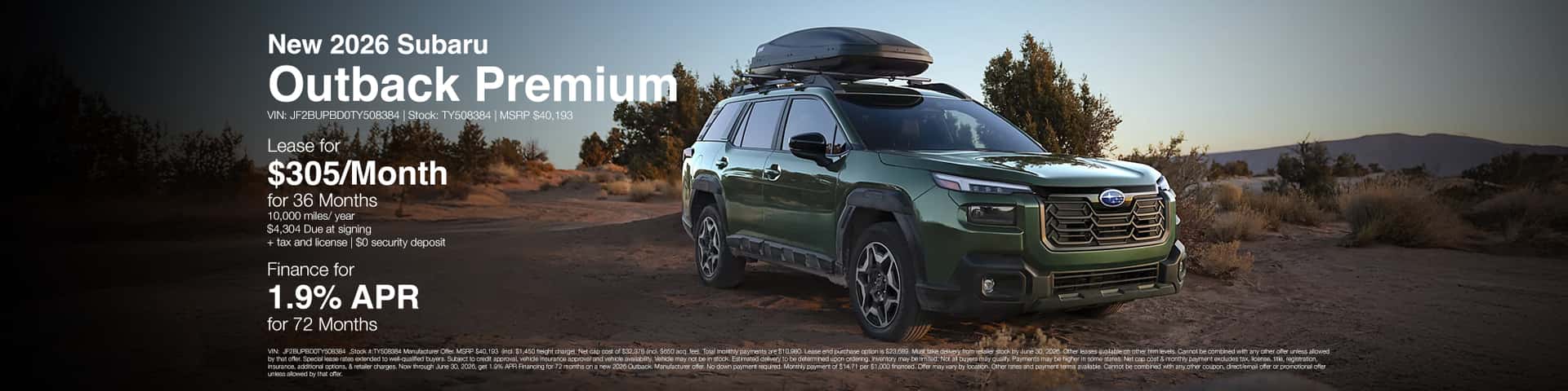 New 2026 Outback