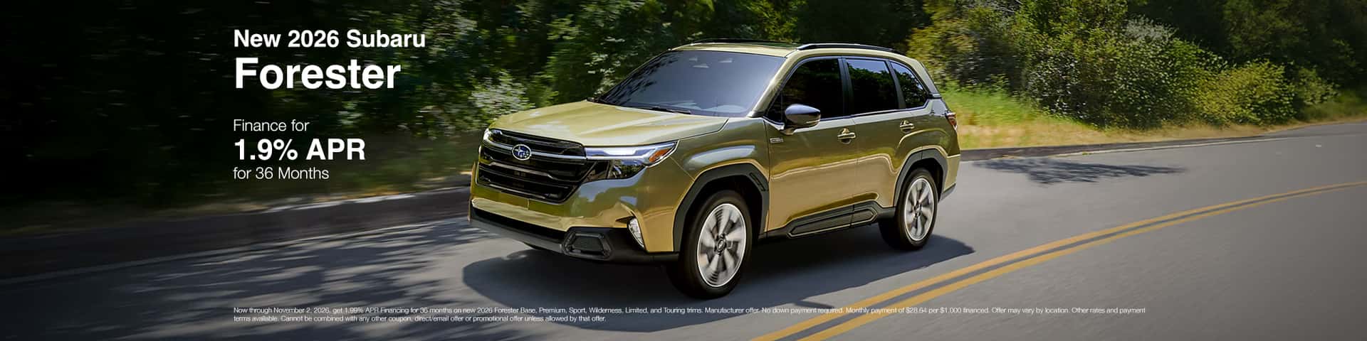 New 2026 Forester Offer