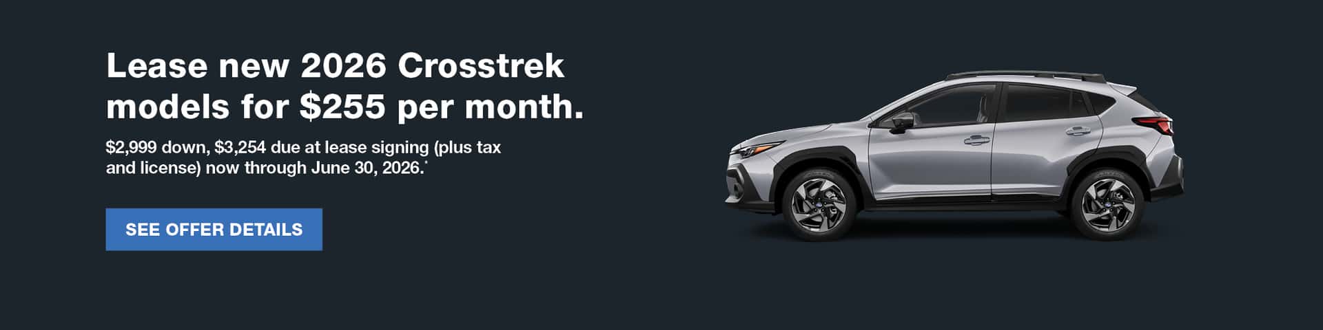 2026 Crosstrek Lease Incentive