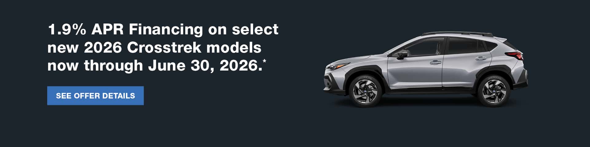 2026 Crosstrek APR Incentive