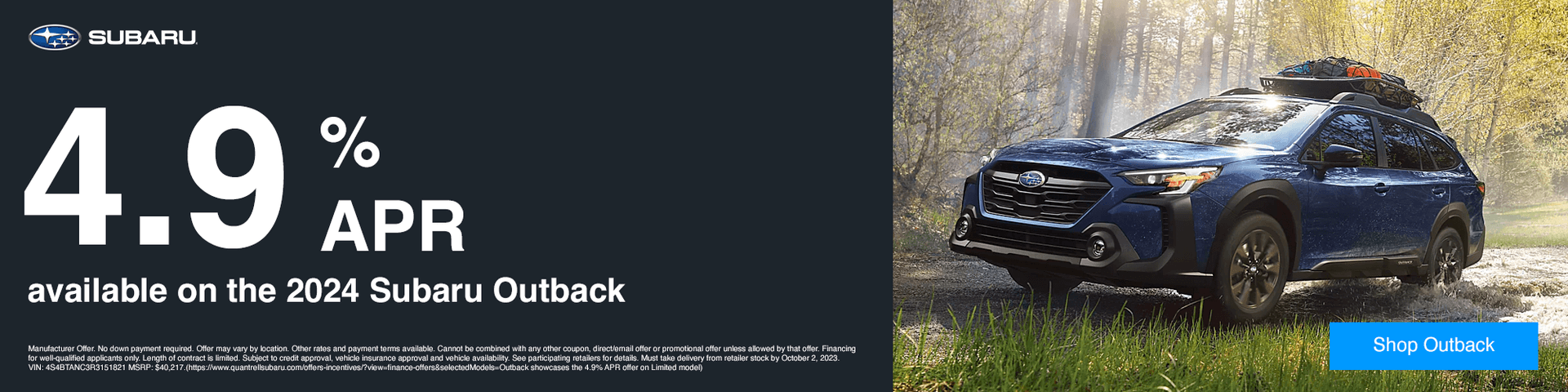 2024 Subaru Outback 4.9% Offer