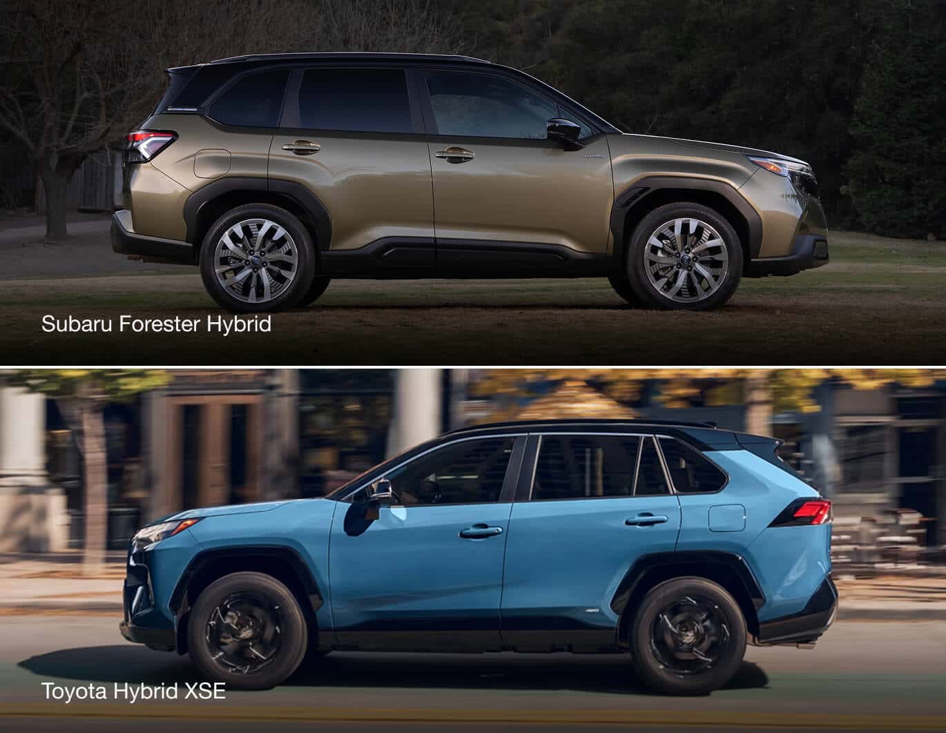 Subaru Forester Hybrid vs. Toyota RAV4 Hybrid Dimensions