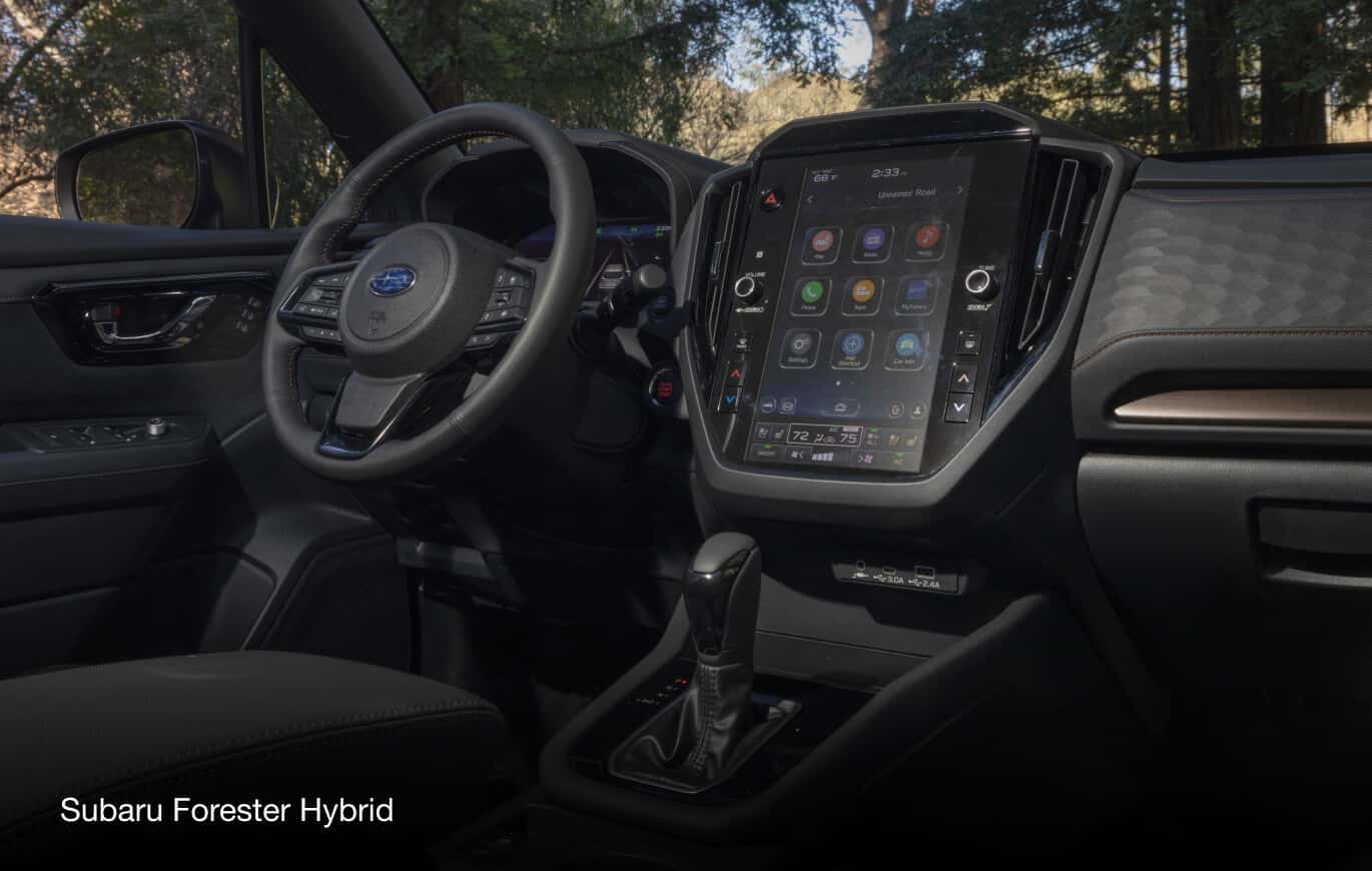 Toyota RAV4 Hybrid vs. Subaru Forester Hybrid Interior