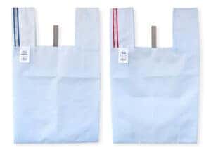 Subaru Upcycled Airbag Shopping Bag with Red Stripe