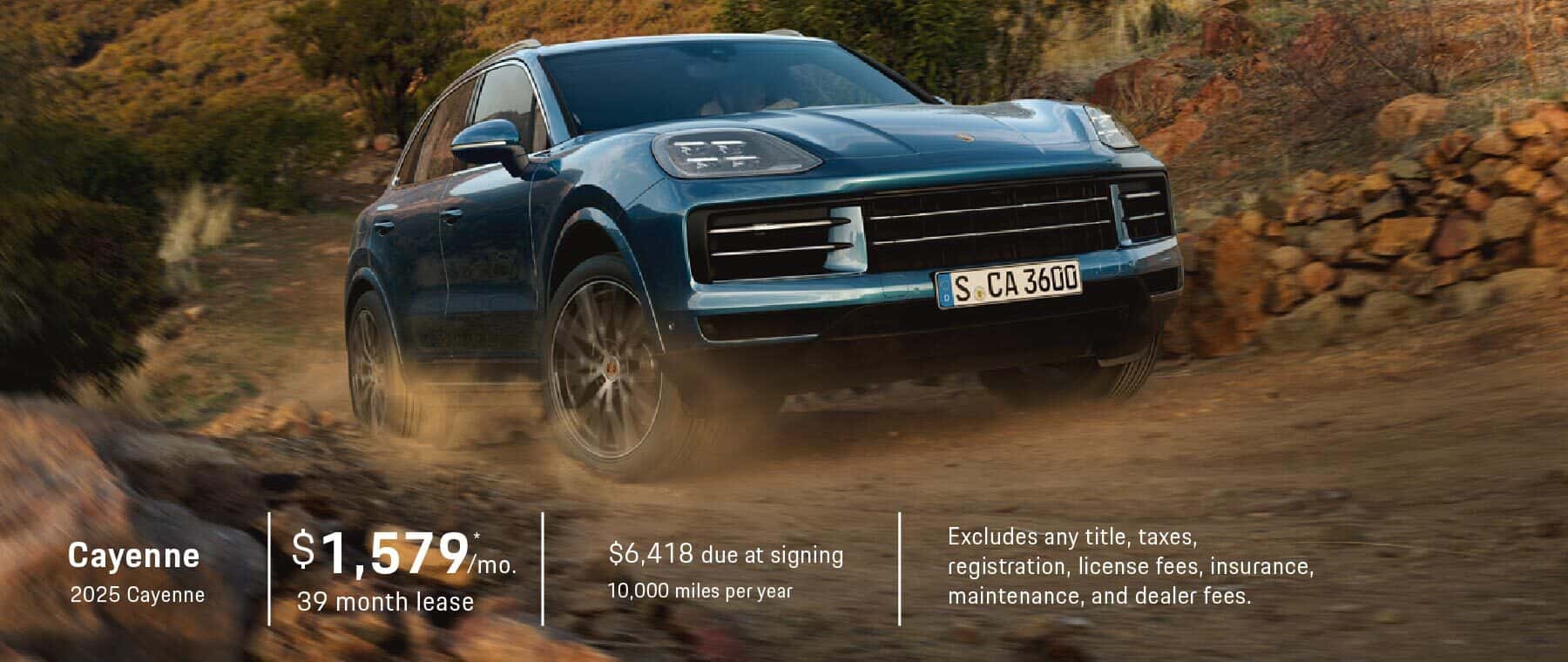 Cayenne lease promo banner