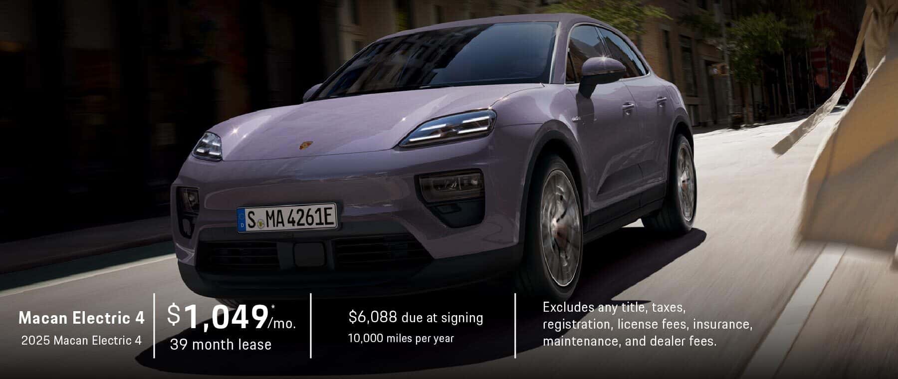 Macan 4 EV lease promo banner