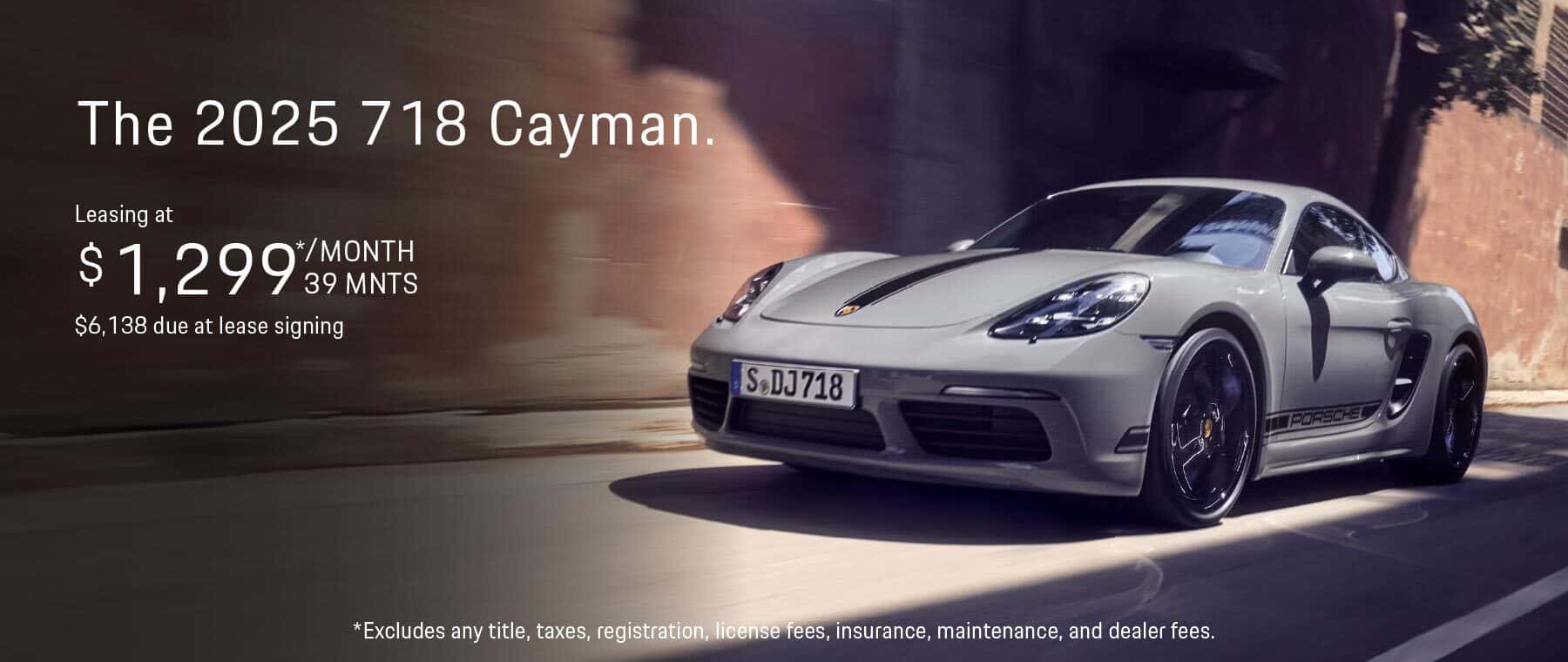 718 Cayman promo