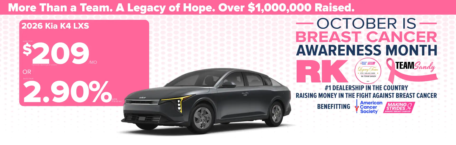 Lease the 2026 Kia K4 from $209 /per mo*