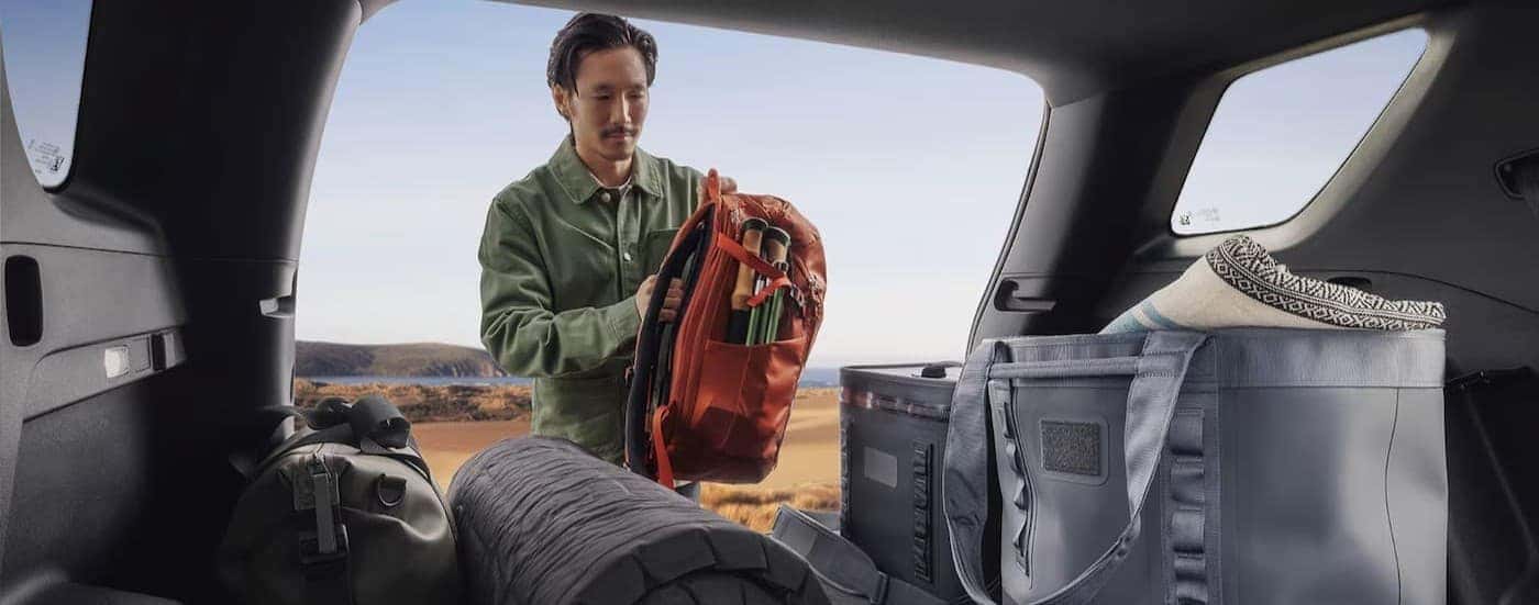 Cargo area in a 2026 GMC Terrain.