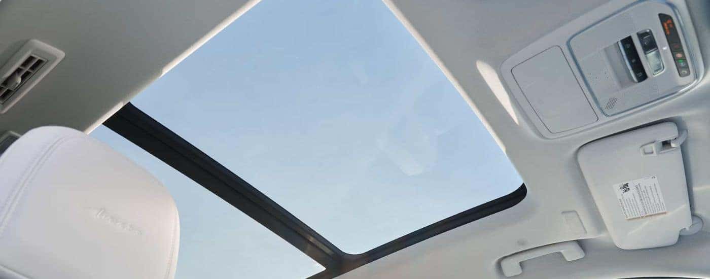 Panoramic sunroof in a 2026 Buick Enclave.