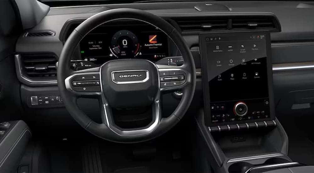 Black dash in a 2026 GMC Terrain Denali.