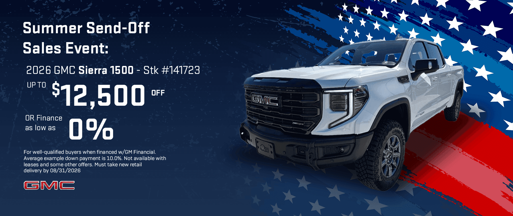 2026 GMC Sierra 1500 - Stk #141723-PLEASE USE THIS STOCK #'S PICTURE UP TO...$12,500 off or Finance as low as 0%