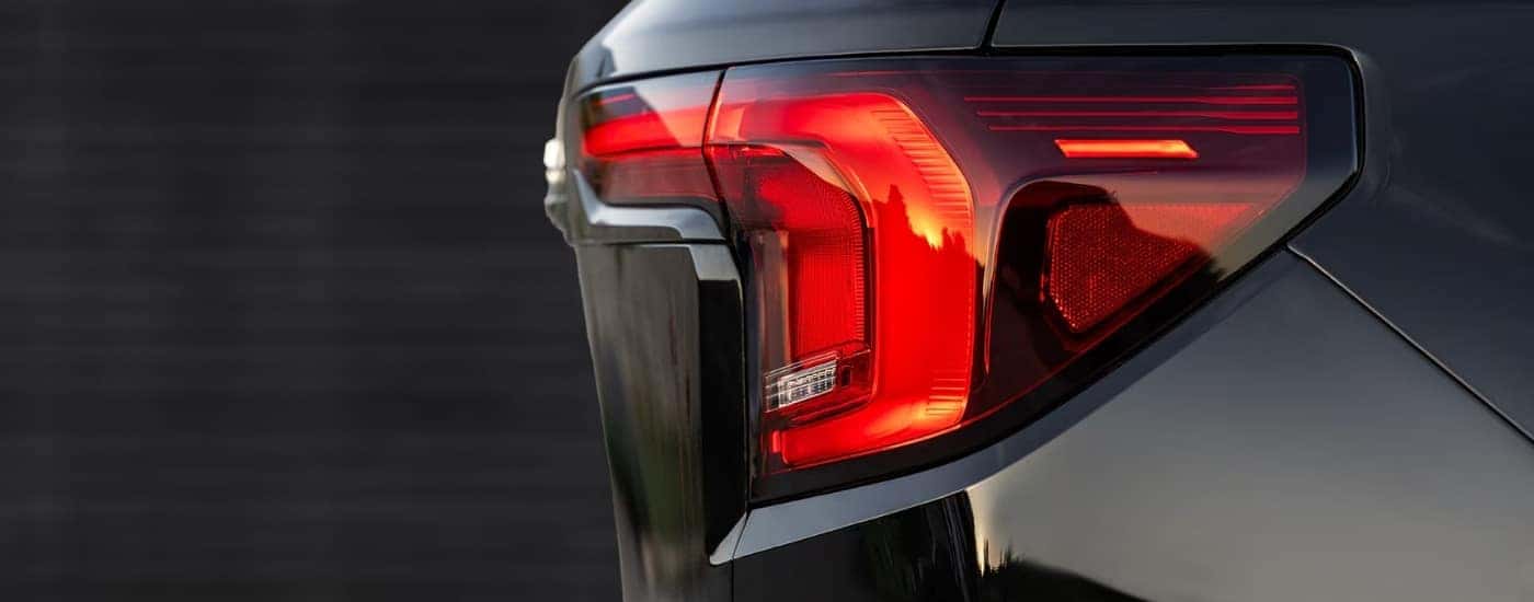 Taillight on a gray 2025 GMC Terrain Elevation.