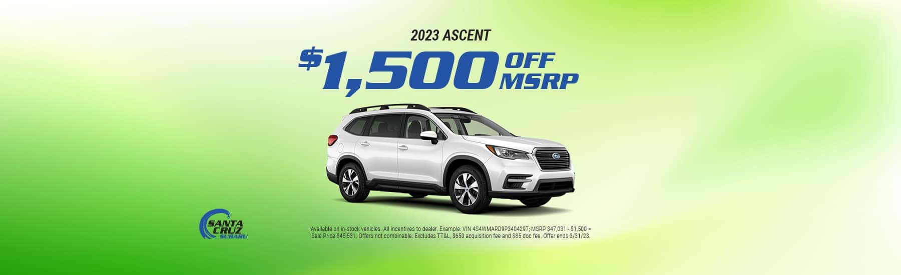 2023 Ascent offer