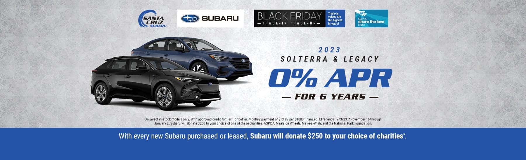 2023 Solterra and Legacy November offer