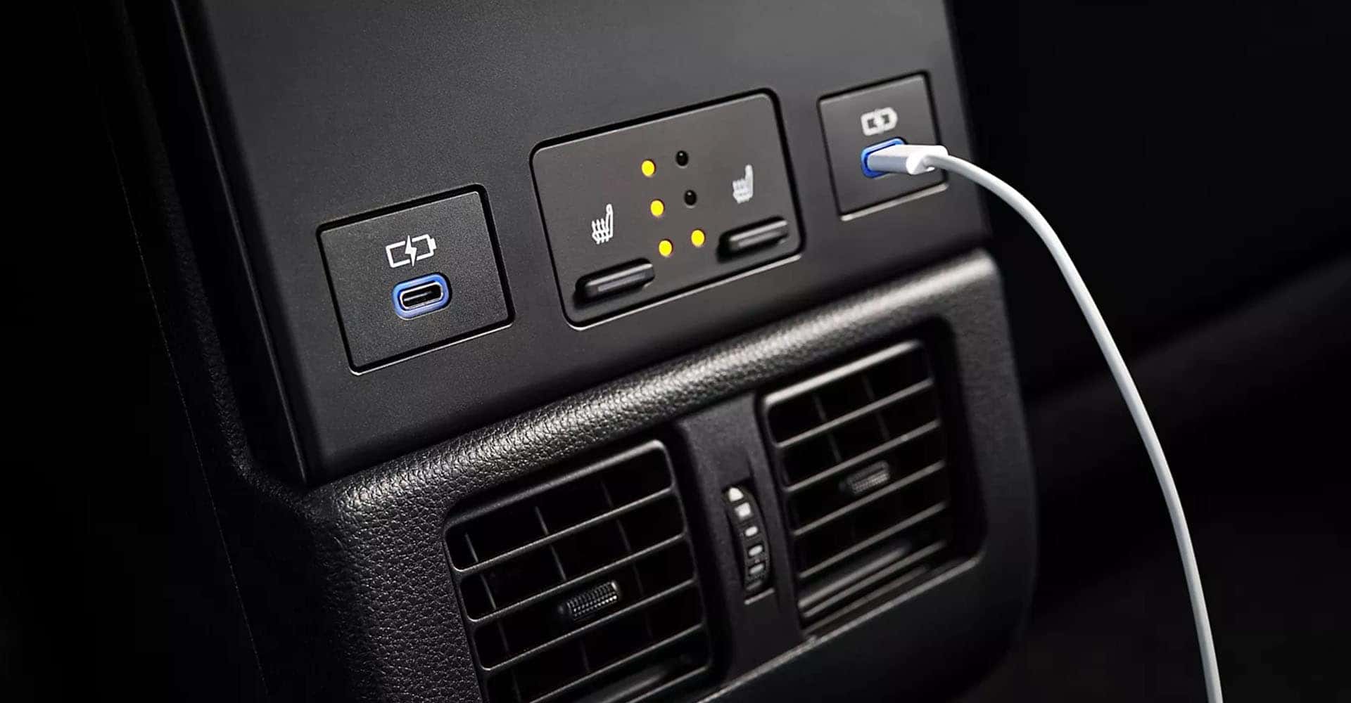 Available heated rear seats and rear seat USB-C charging ports