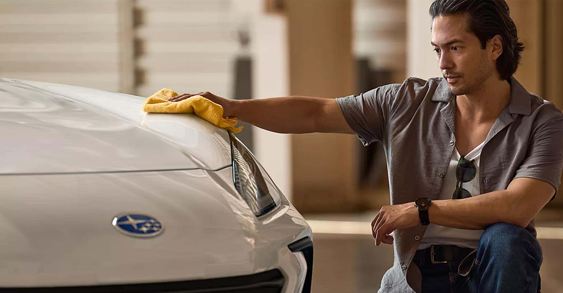 2025 BRZ man cleaning car
