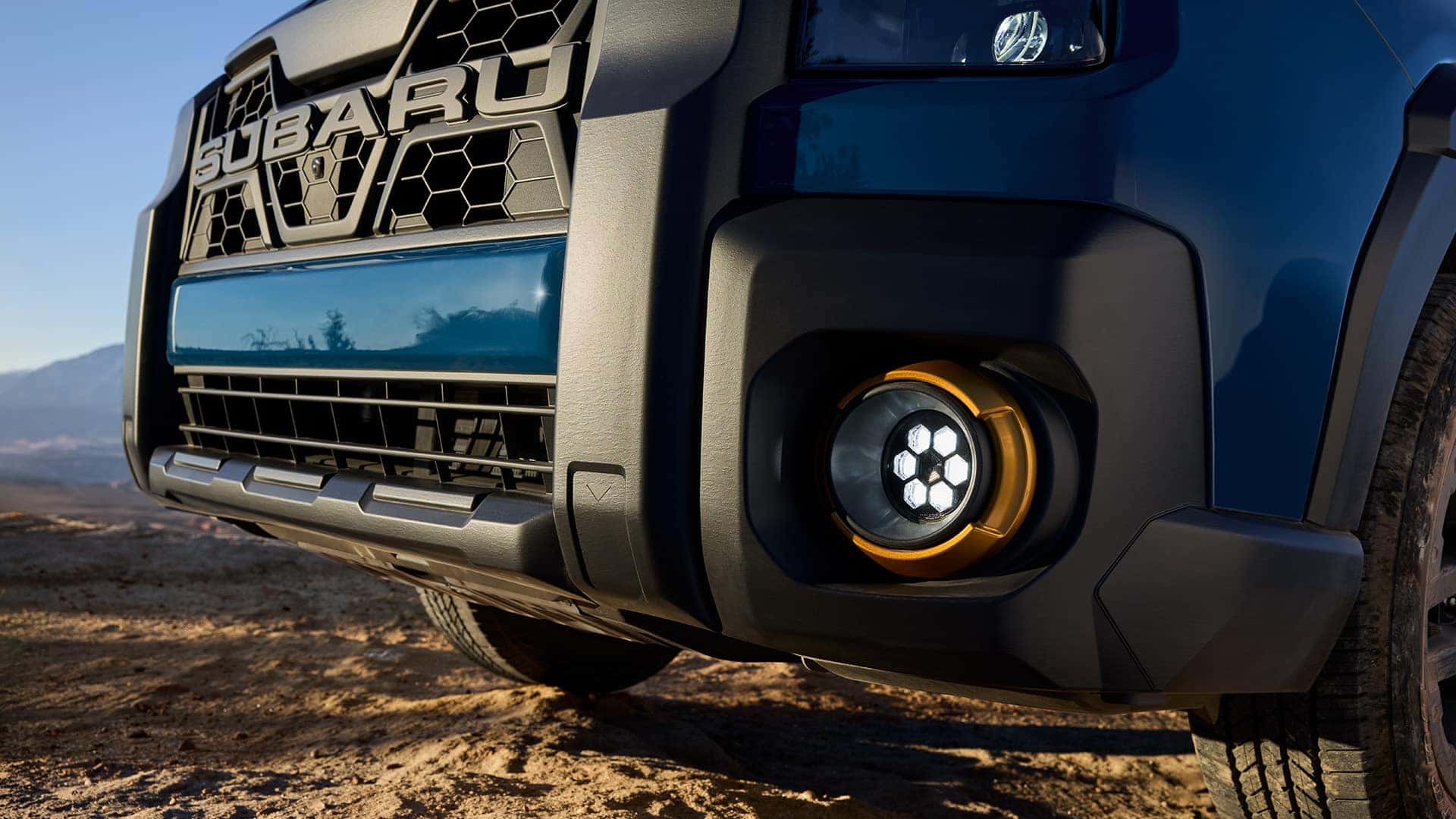 Close up of grill blue 2025 Subaru Crosstrek Wilderness
