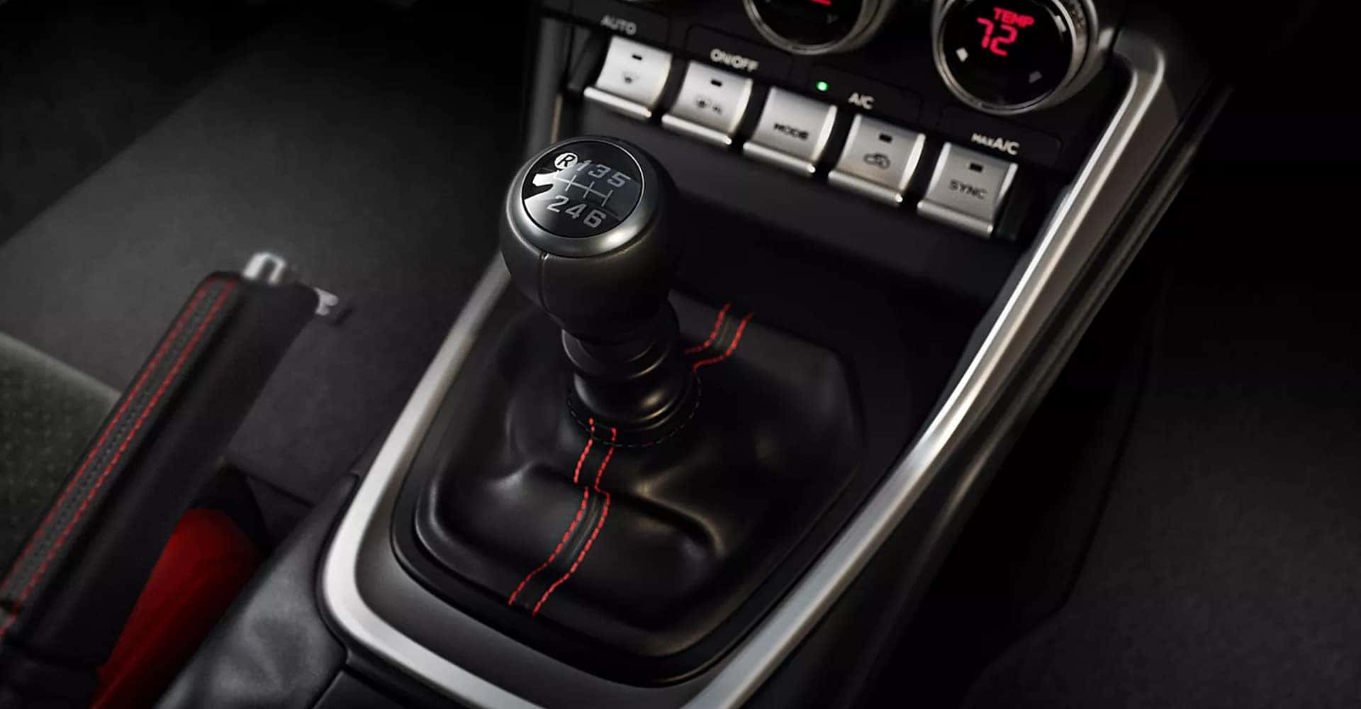 Standard 6-speed manual transmission with leather wrapped shifter and boot