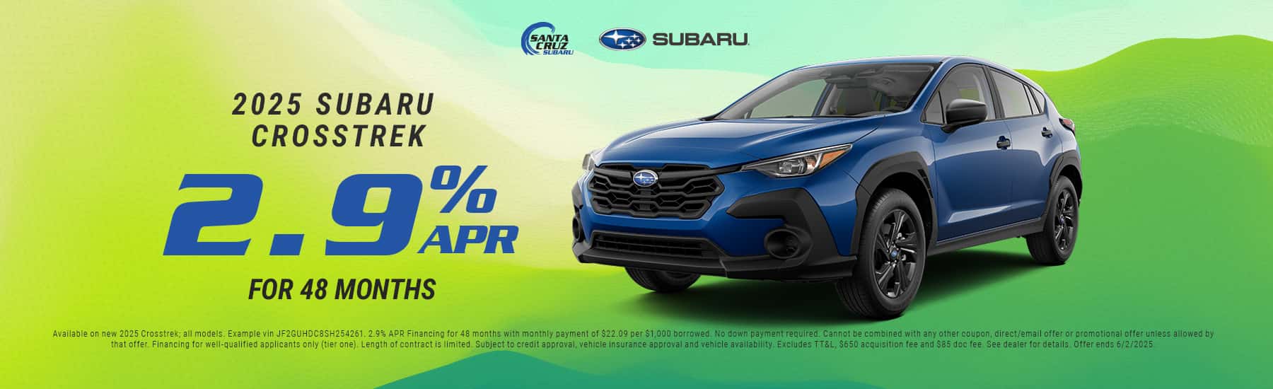 2025 Crosstrek May offer