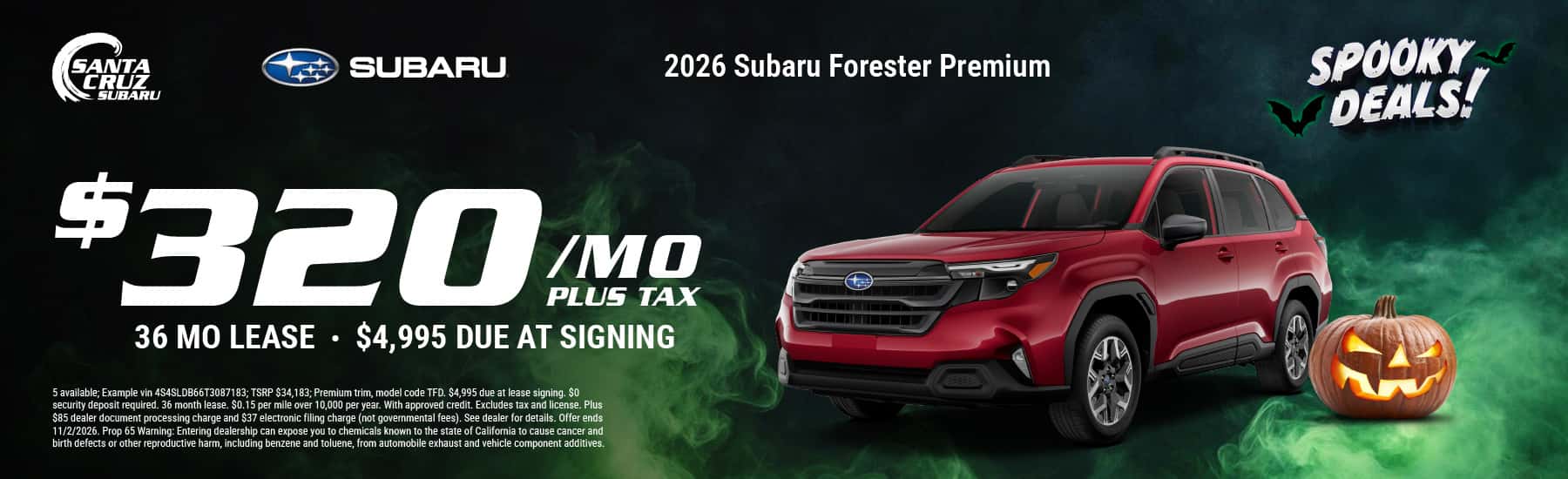 2026 Forester Premium October offer
