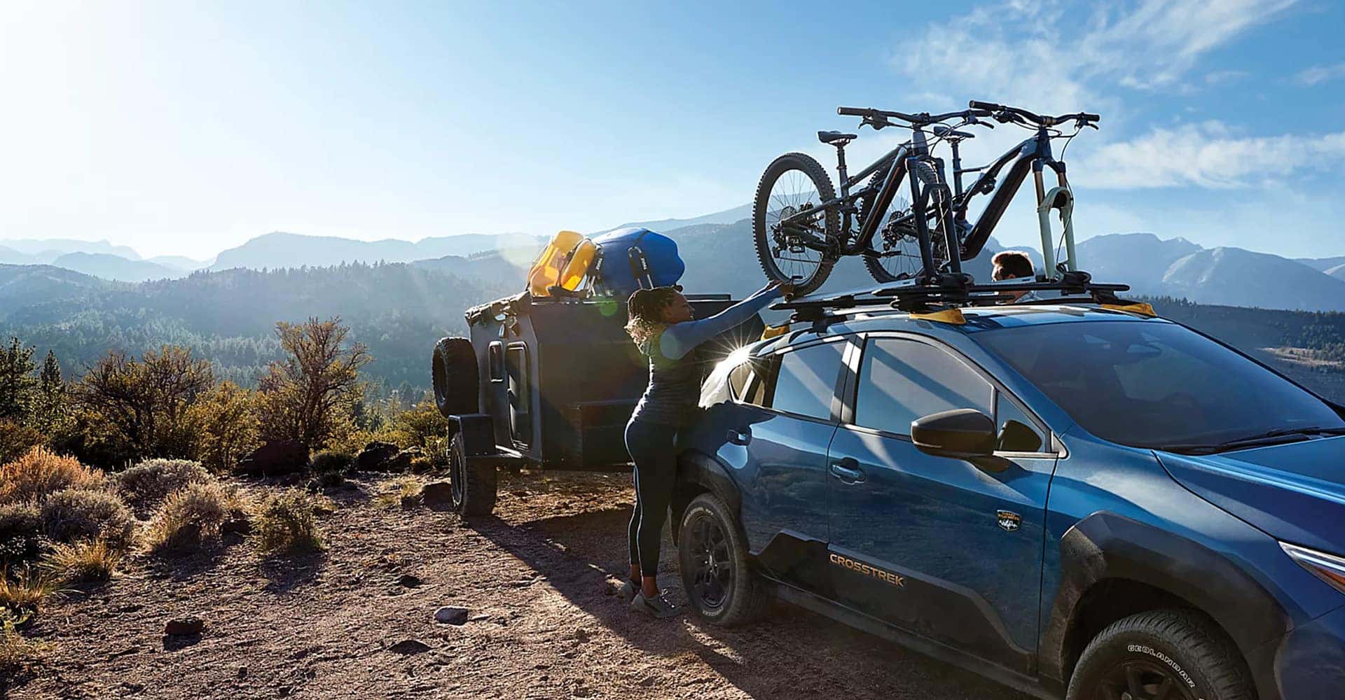 Wilderness shown in Geyser Blue with accessory and aftermarket equipment