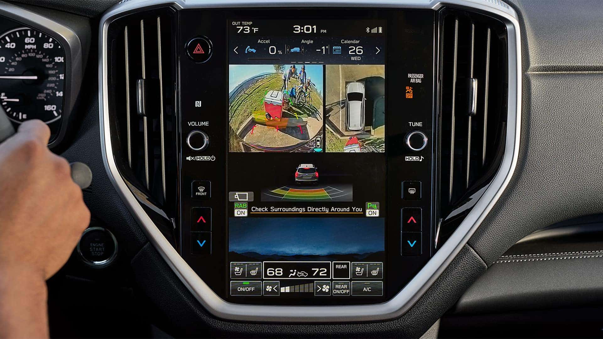 View of back camera usage of 2026 Subaru Ascent