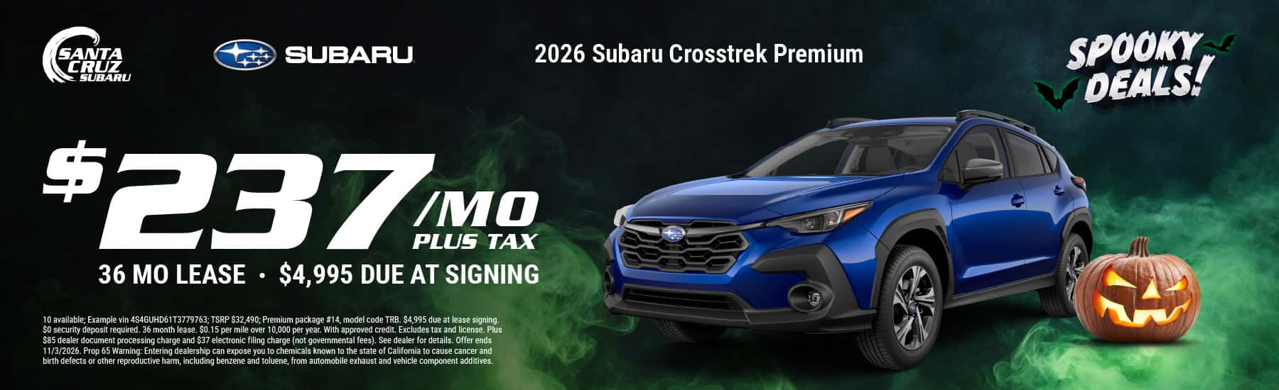 2026 Crosstrek Premium October offer