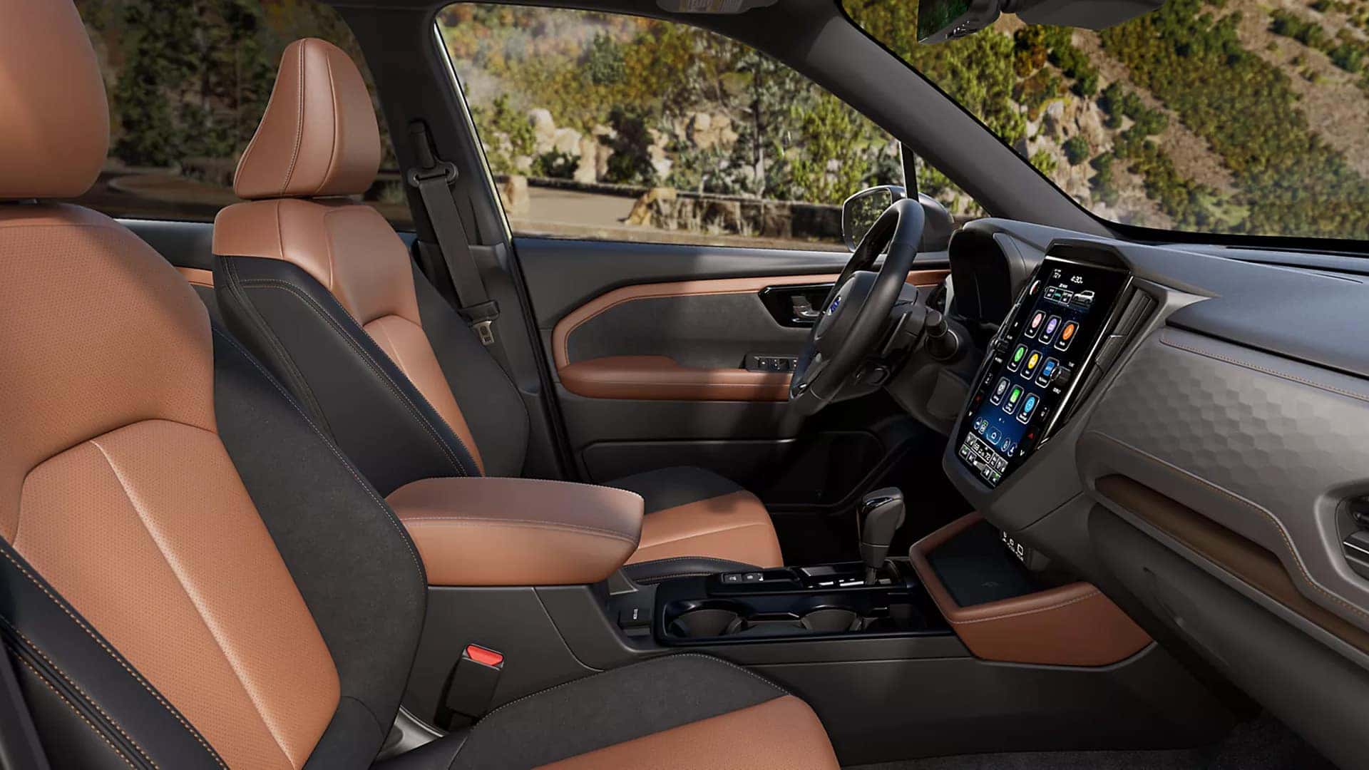 Two tones interior of front seats in 2026 Subaru Forester Hybrid