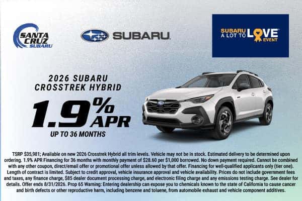 2026 Crosstrek Hybrid August offer