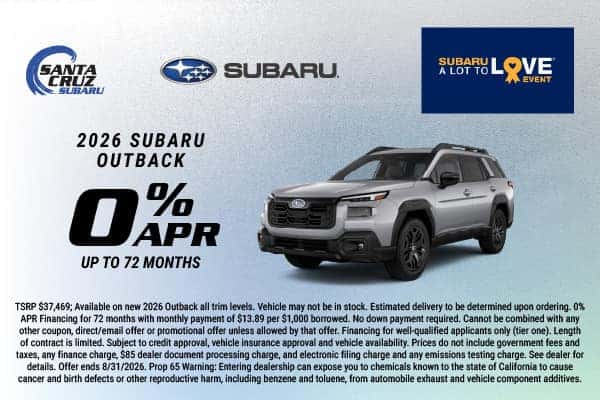 2026 Outback August offer