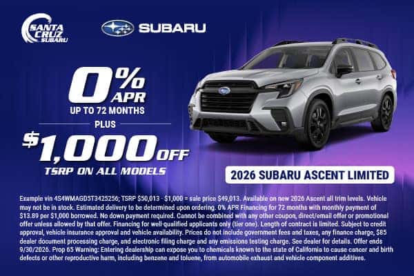 2026 Ascent September offer