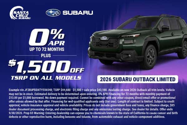 2026 Outback September offer