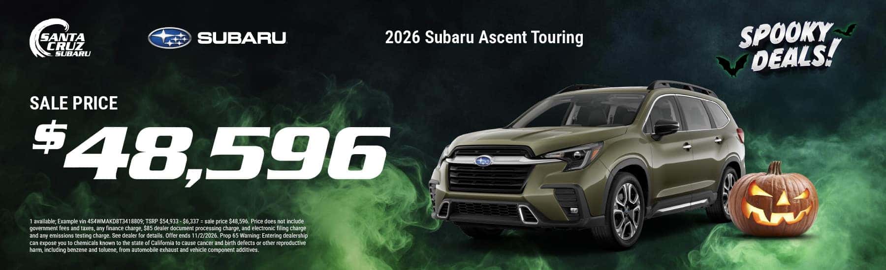 2026 Ascent Touring October offer