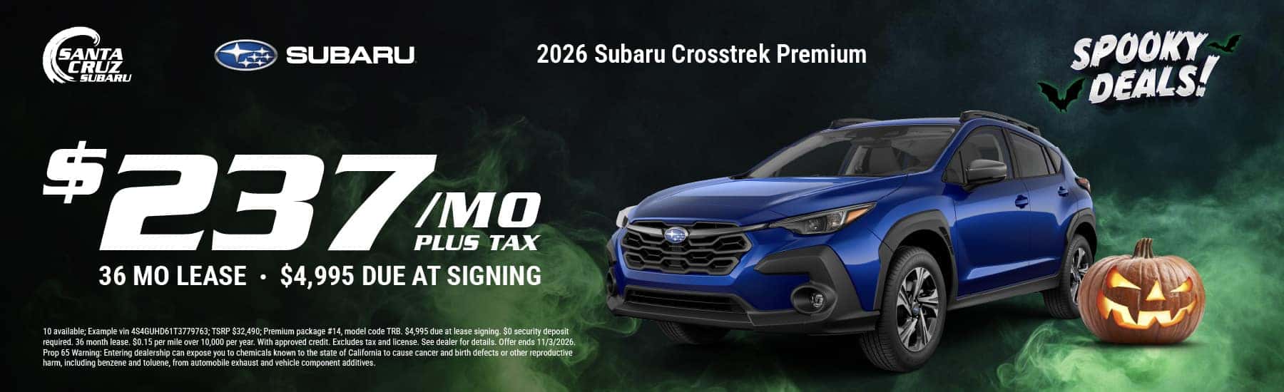 2026 Crosstrek Premium October offer