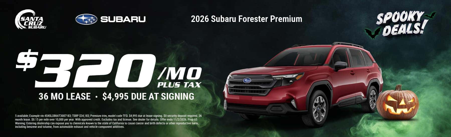 2026 Forester Premium October offer