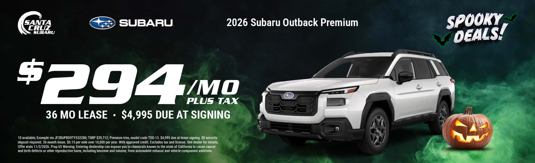 2026 Outback Premium October 2026 offer
