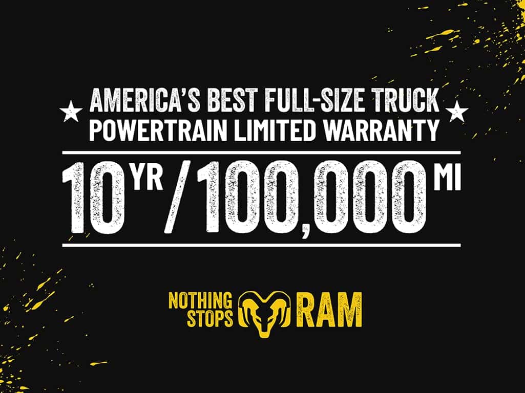 10-Year / 100,000-Mile Powertrain Warranty for 2026 RAM Trucks