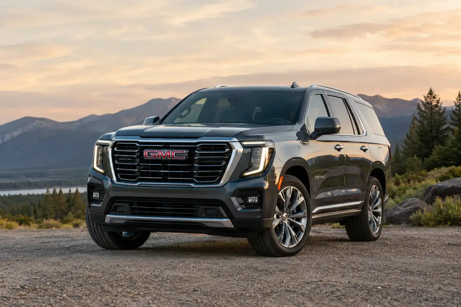 2027 GMC Yukon SUV at Golden Hour