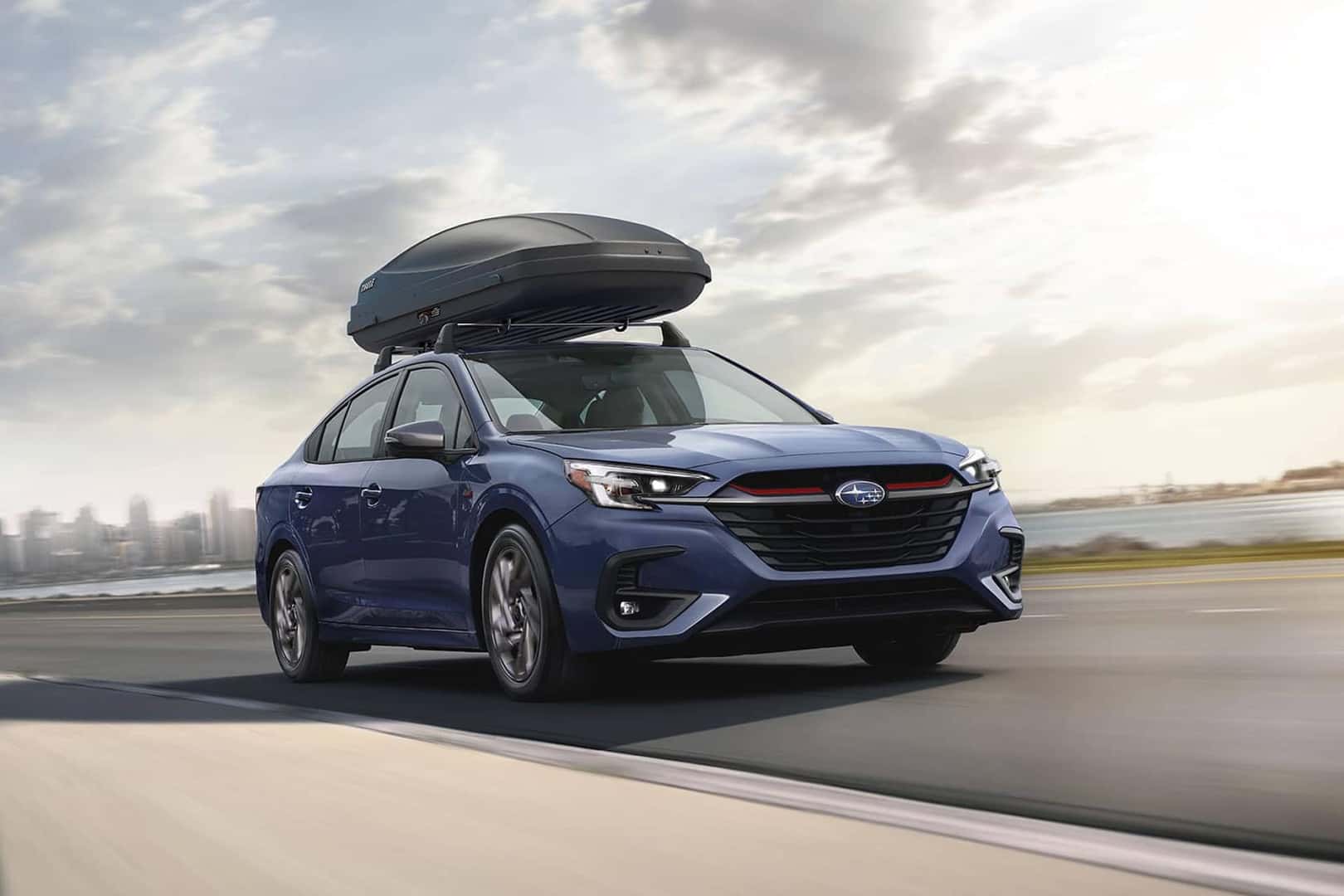 2025 subaru legacy driving on road