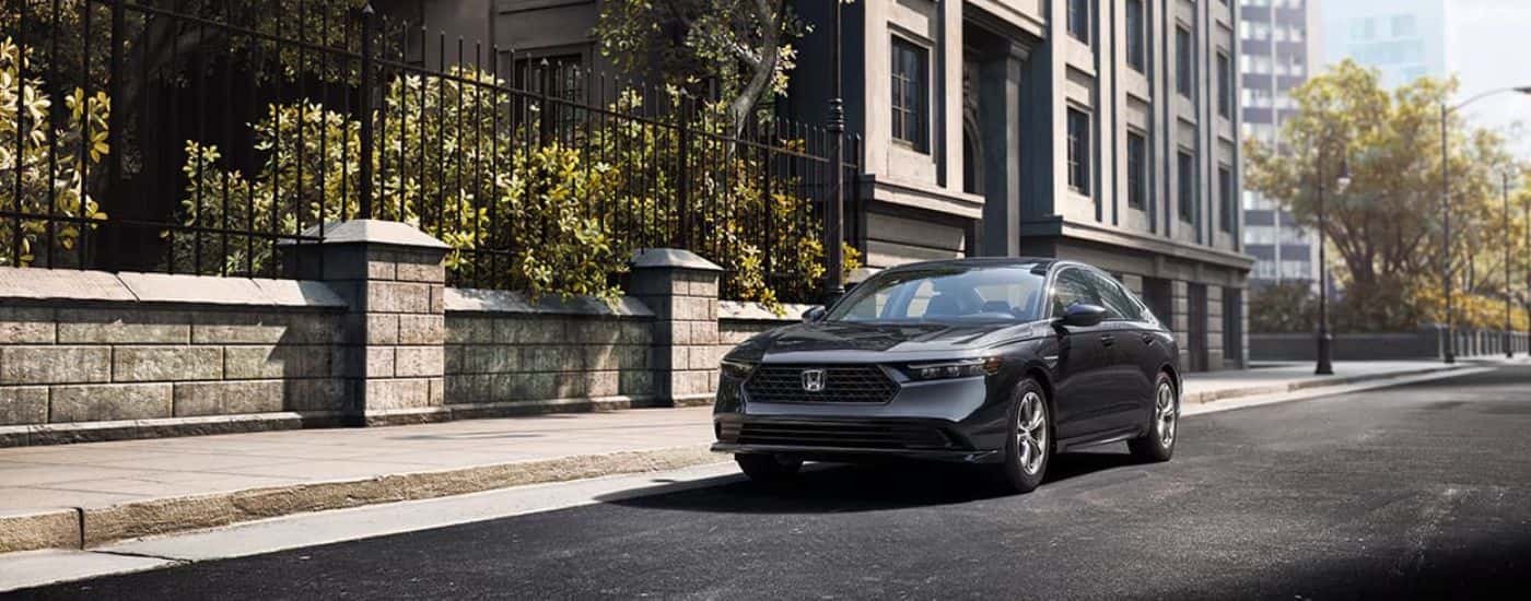 Grey 2023 Honda Accord EX parked on a city street